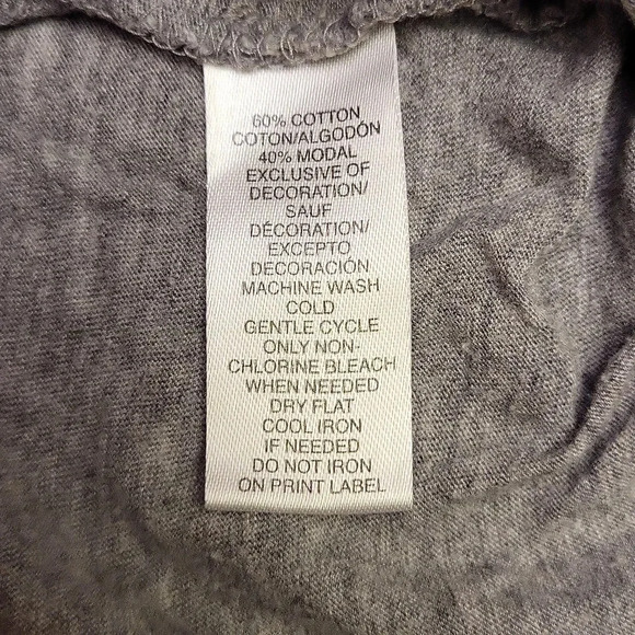 🛍Ann Taylor Loft Basic Long Sleeve‎ Top Grey Womens Size Small - Picture 3 of 7